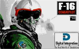 Title screen of F-16 Combat Pilot on the Atari ST.