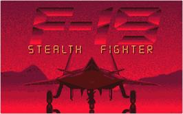 Title screen of F-19 Stealth Fighter on the Atari ST.