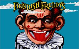 Title screen of Fiendish Freddy's Big Top O' Fun on the Atari ST.