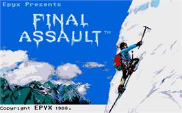 Title screen of Final Assault on the Atari ST.