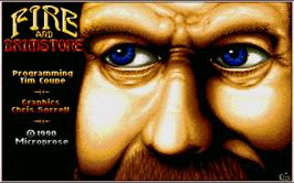 Title screen of Fire and Brimstone on the Atari ST.