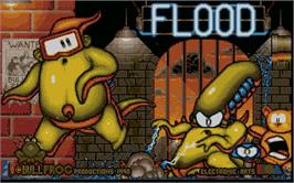 Title screen of Flood on the Atari ST.