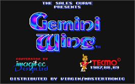Title screen of Gemini Wing on the Atari ST.
