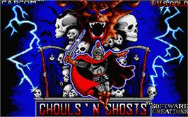 Title screen of Ghouls'n Ghosts on the Atari ST.