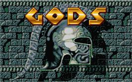 Title screen of Gods on the Atari ST.