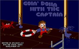 Title screen of Goin' Down with the Captain on the Atari ST.