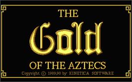 Title screen of Gold of the Aztecs on the Atari ST.