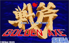 Title screen of Golden Axe on the Atari ST.