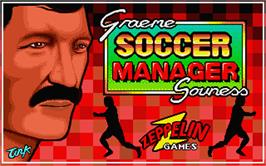 Title screen of Graeme Souness Soccer Manager on the Atari ST.