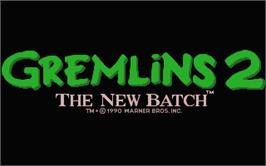 Title screen of Gremlins 2: The New Batch on the Atari ST.