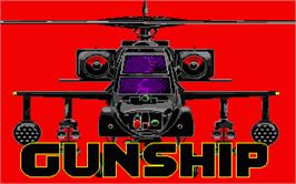 Title screen of Gunship on the Atari ST.