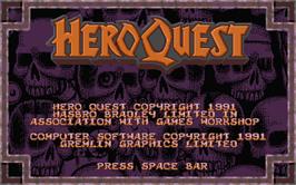 Title screen of Hero Quest: Return of the Witch Lord on the Atari ST.