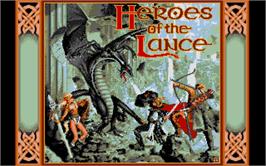 Title screen of Heroes of the Lance on the Atari ST.