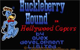 Title screen of Huckleberry Hound in Hollywood Capers on the Atari ST.