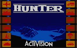 Title screen of Hunter on the Atari ST.