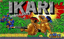 Title screen of Ikari Warriors on the Atari ST.