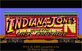Title screen of Indiana Jones and the Last Crusade: The Action Game on the Atari ST.