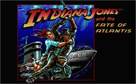 Title screen of Indiana Jones and the Temple of Doom on the Atari ST.