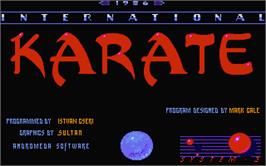 Title screen of International Karate on the Atari ST.