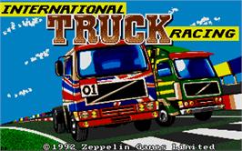 Title screen of International Truck Racing on the Atari ST.
