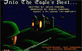 Title screen of Into the Eagle's Nest on the Atari ST.