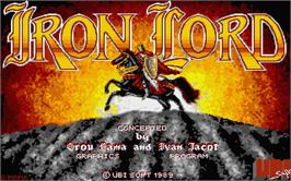 Title screen of Iron Lord on the Atari ST.
