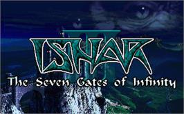 Title screen of Ishar 3: The Seven Gates of Infinity on the Atari ST.
