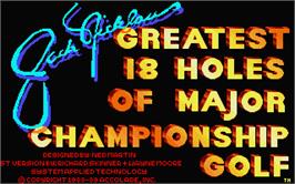 Title screen of Jack Nicklaus' Greatest 18 Holes of Major Championship Golf on the Atari ST.
