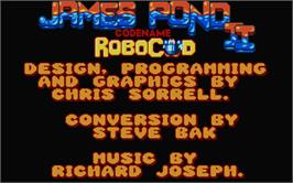 Title screen of James Pond 2: Codename: RoboCod on the Atari ST.