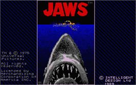 Title screen of Jaws on the Atari ST.