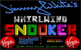 Title screen of Jimmy White's Whirlwind Snooker on the Atari ST.