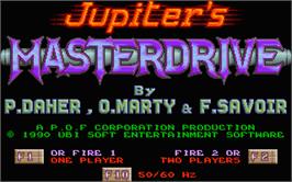 Title screen of Jupiter's Masterdrive on the Atari ST.