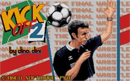 Title screen of Kick Off 2: The Final Whistle on the Atari ST.
