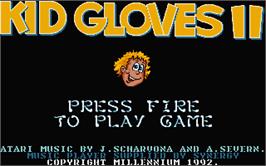 Title screen of Kid Gloves II: The Journey Back on the Atari ST.