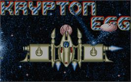 Title screen of Krypton Egg on the Atari ST.