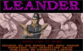 Title screen of Leander on the Atari ST.