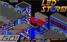 Title screen of Led Storm on the Atari ST.