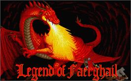 Title screen of Legend of Faerghail on the Atari ST.