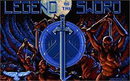 Title screen of Legend of the Sword on the Atari ST.