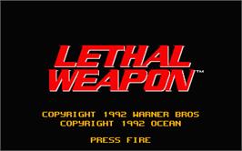 Title screen of Lethal Weapon on the Atari ST.