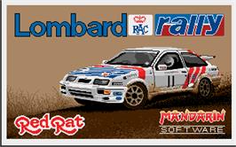 Title screen of Lombard RAC Rally on the Atari ST.