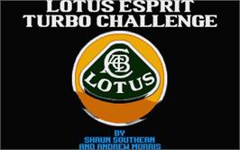 Title screen of Lotus Esprit Turbo Challenge on the Atari ST.
