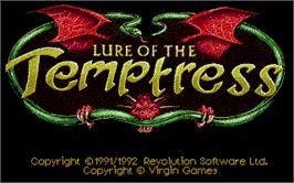 Title screen of Lure of the Temptress on the Atari ST.