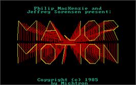 Title screen of Major Motion on the Atari ST.