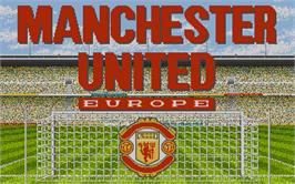 Title screen of Manchester United Europe on the Atari ST.