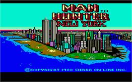 Title screen of Manhunter: New York on the Atari ST.