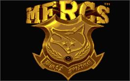 Title screen of Mercs on the Atari ST.