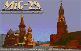 Title screen of MiG-29 Fulcrum on the Atari ST.