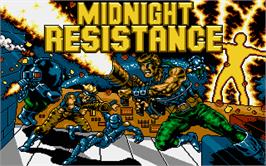 Title screen of Midnight Resistance on the Atari ST.