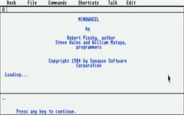 Title screen of Mindwheel on the Atari ST.